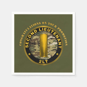 Second Lieutenant 2LT Promotion Napkins