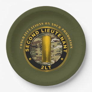 Second Lieutenant 2LT Promotion  Paper Plates