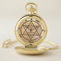 Second Mars Pentacle for Healing gold Pocket Watch