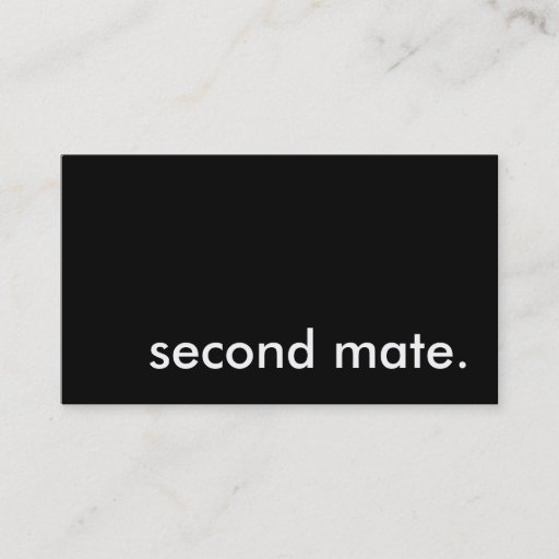 Customizable second mate. business card