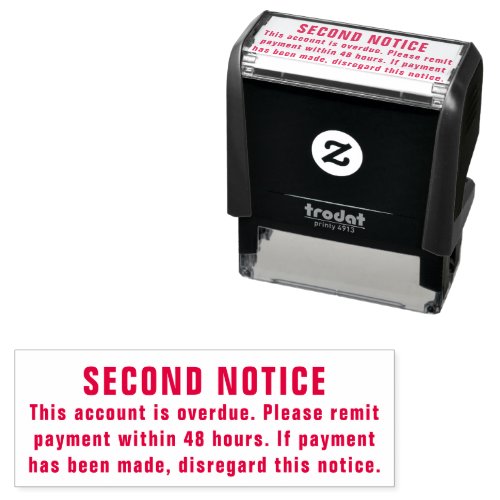 Second Notice Overdue Client Office Supplies Self_inking Stamp
