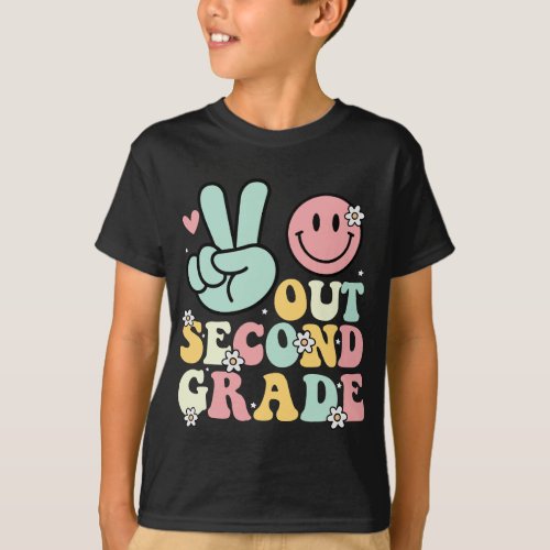 Second Peace 2nd Grade Groovy _ Last day of school T_Shirt