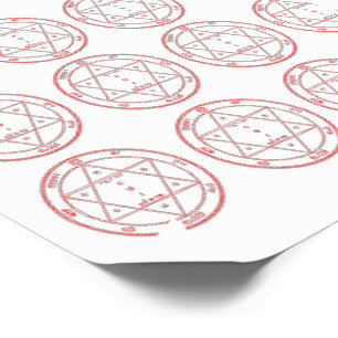 Second Pentacle of Mars 1.5" Temporary Tattoos