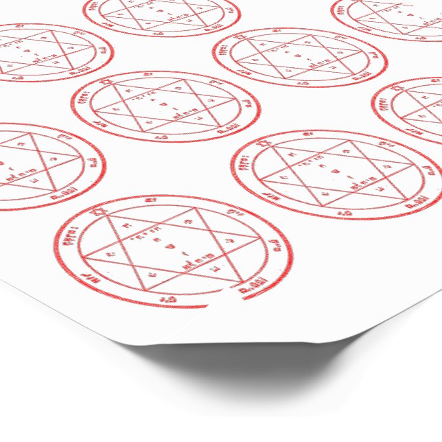 Second Pentacle of Mars 1.5" Temporary Tattoos (Angled)