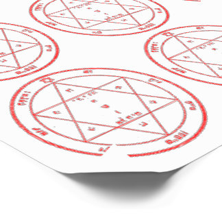 Second Pentacle of Mars 2.5" Temporary Tattoos