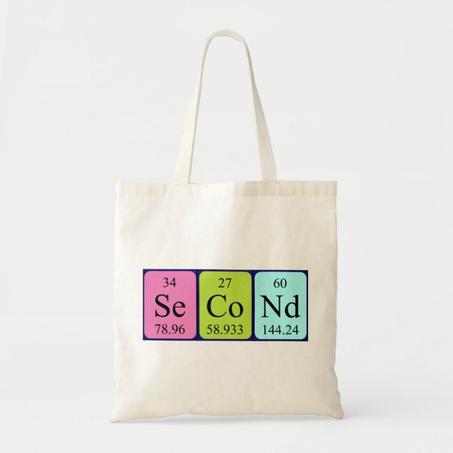 Second periodic table name tote bag (Front)