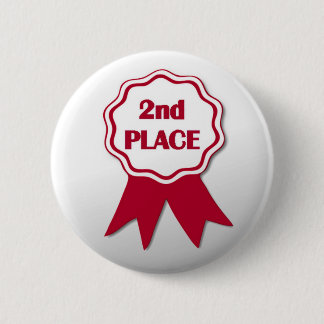 Second Place Award Button Pin