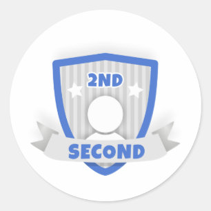 Second place classic round sticker