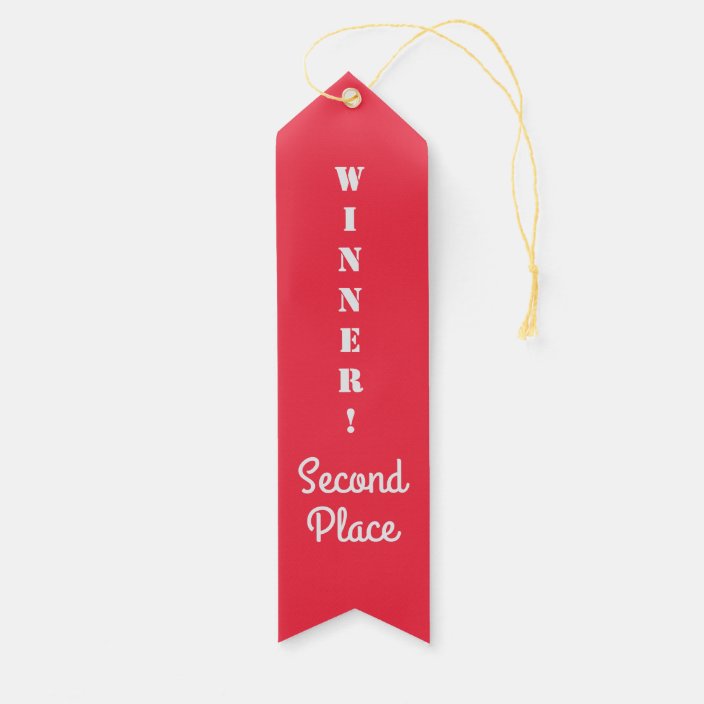Second Place Winner Event Award Red Ribbon | Zazzle.com