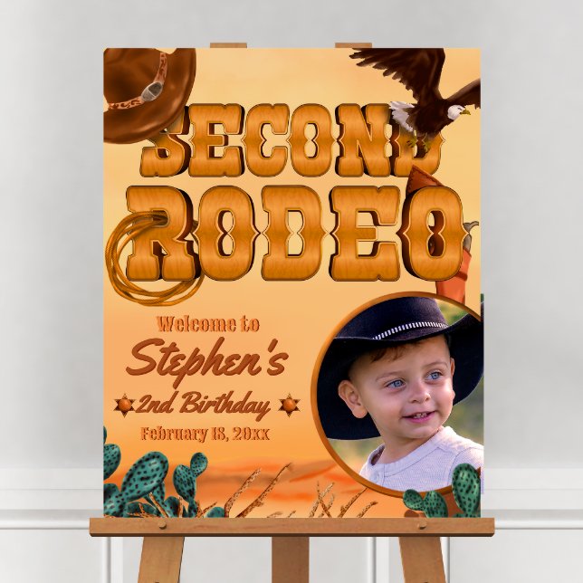 Second Rodeo - Cowboy Welcome Sign (Creator Uploaded)