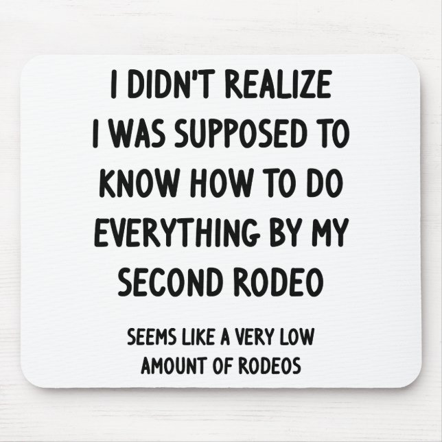 Second Rodeo Mouse Pad (Front)