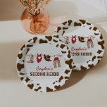 Second Rodeo Western Cowboy 2nd Birthday Paper Plates<br><div class="desc">Second Rodeo western cowboy 2nd birthday party theme.</div>