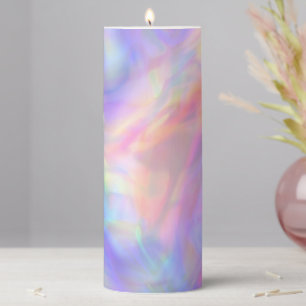 second sight, holo pastel : pillar candle