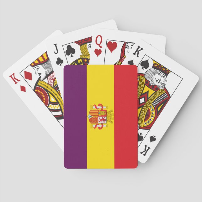 Second Spanish Republic Flag Poker Cards (Back)