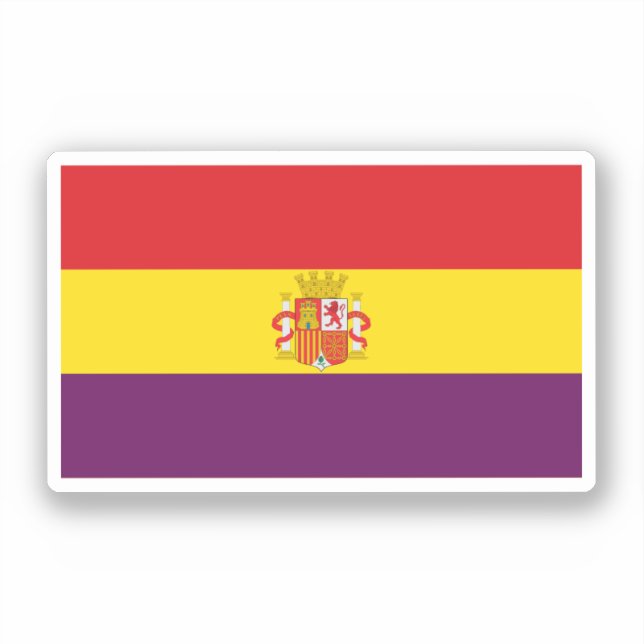 Second Spanish Republic Flag Sticker (Front)