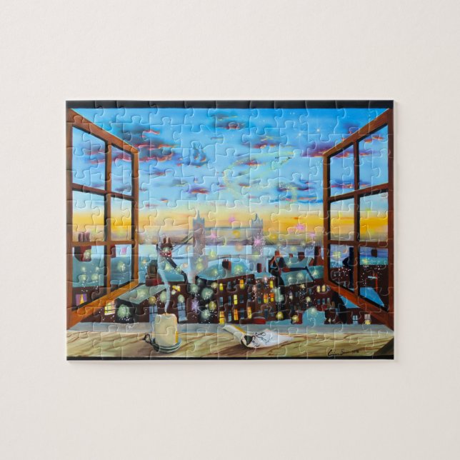 Second star to the right. Peter Pan inspired art Jigsaw Puzzle (Horizontal)