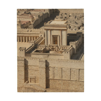 Second Temple Model, Jerusalem Wood Wall Art