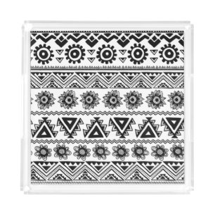 Second tribal ethnic, seamless pattern. acrylic tray