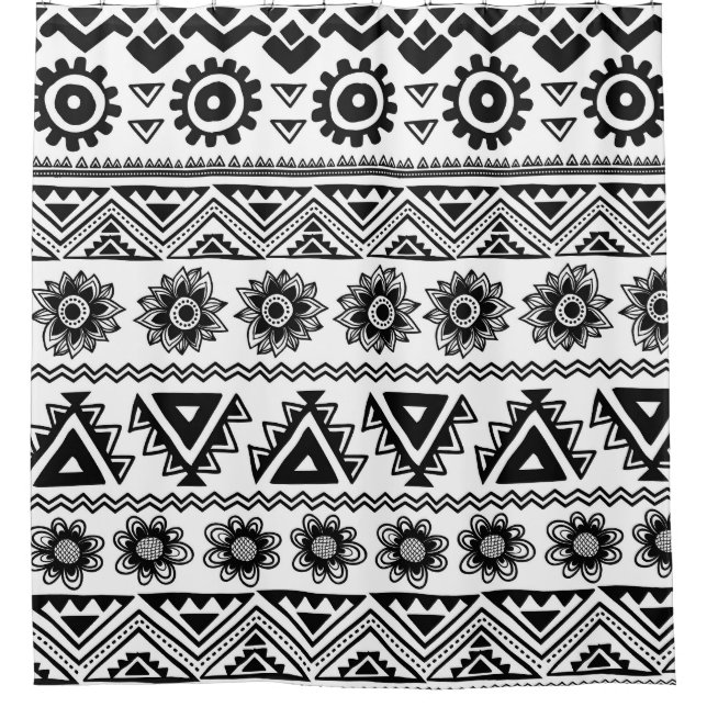 Second tribal ethnic, seamless pattern. shower curtain (Front)