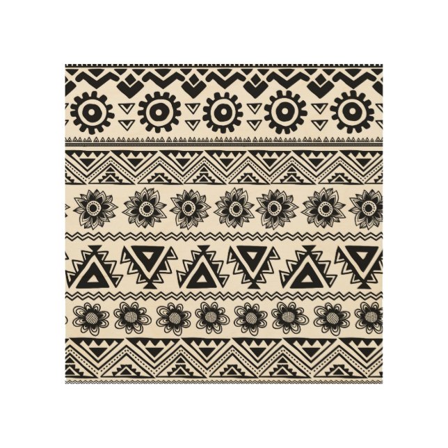 Second tribal ethnic, seamless pattern. wood wall art (Front)