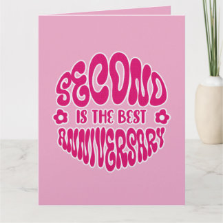 Second Wedding Anniversary Card