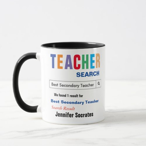 Secondary Best Teacher Gift Mug