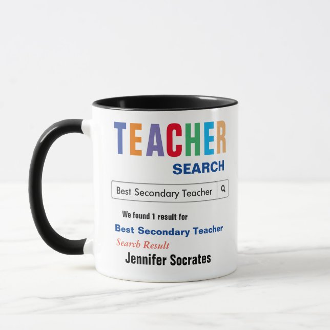 Secondary Best Teacher Gift Mug (Left)