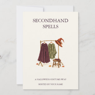 Secondhand Spells Halloween Costume Swap Invitation