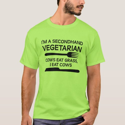 Secondhand Vegetarian Funny T_Shirt
