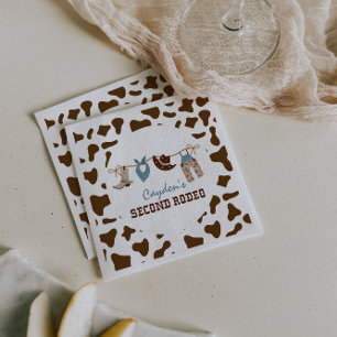 SecondRodeo Western Cowboy 2nd Birthday Napkins