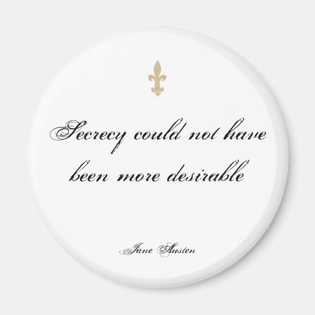 Secrecy could not have been more desi... magnet (Front)