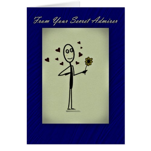 Secret Admirer Card Stick Person