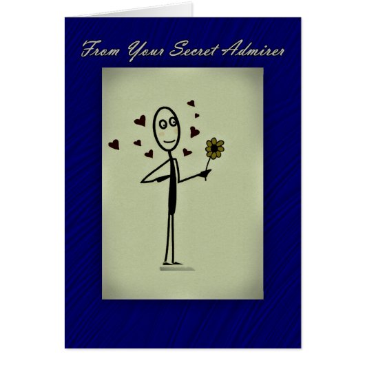 Secret Admirer Card Stick Person (Front)