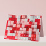 secret admirer red white blocks valentine's 2024 card