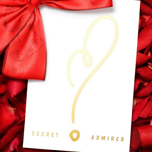 Secret Admirer RED WHITE FUN HAPPY GOLD Foil Invit Foil Invitation