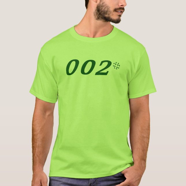 Secret Agent 002 Zero Zero Two Pickleball T-Shirt (Front)