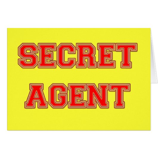 Secret Agent Cards (Front Horizontal)