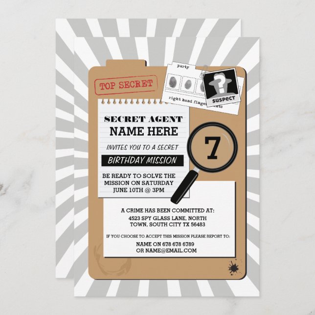 Secret Agent Spy Photo Props INSTANT DOWNLOAD Decoration - Etsy