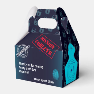 Secret agent Detective Spy Mystery Party Favor Boxes
