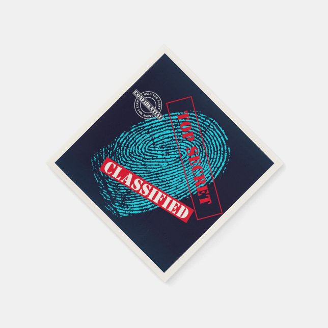 Secret agent Detective Spy Mystery Party Napkins (Corner)