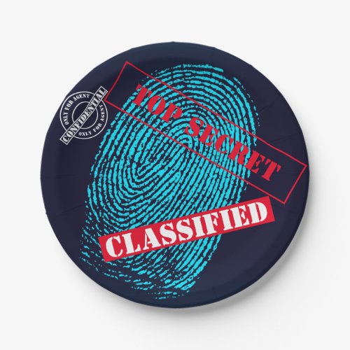 Secret agent Detective Spy Mystery Party Paper Plates