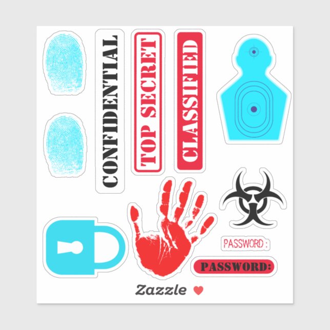 Secret agent Detective Spy Mystery Sticker (Sheet)