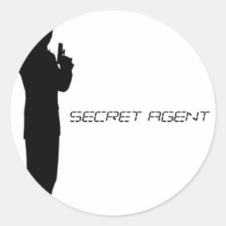 secret_agent_double-large, secret agent classic round sticker
