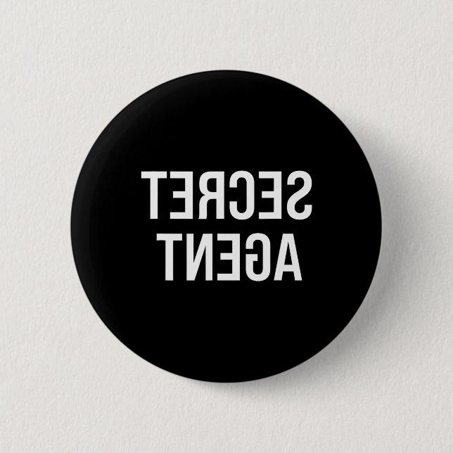 Secret Agent Halloween Costume Spy Undercover Espi Button (Front)