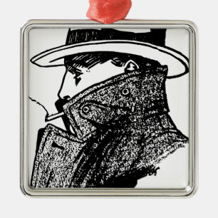Secret Agent Metal Ornament