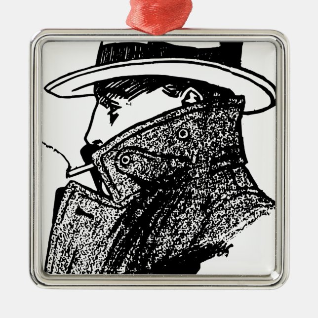 Secret Agent Metal Ornament (Front)