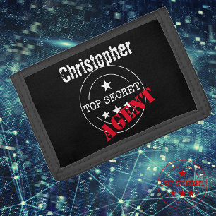  Secret Agent Personalized Tri-fold Wallet