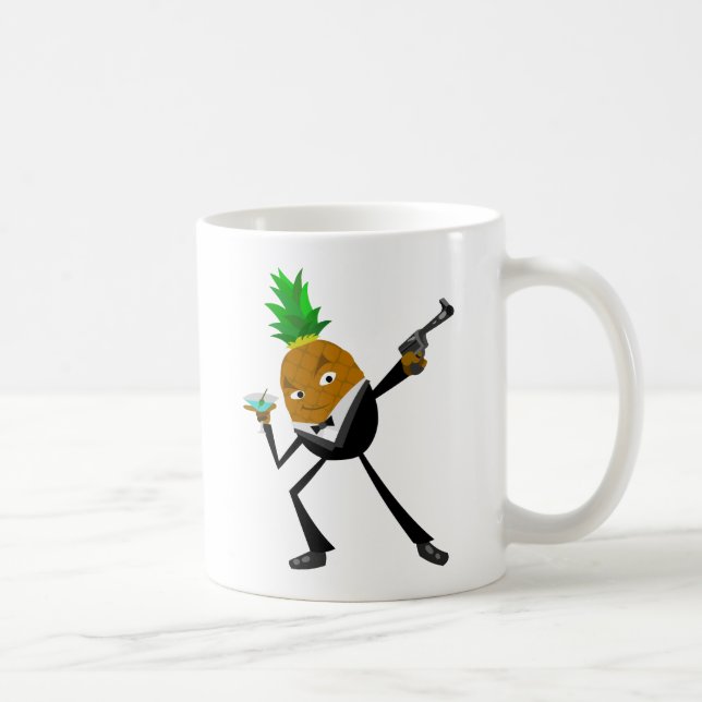 Secret Agent Pineapple Coffee Mug (Right)