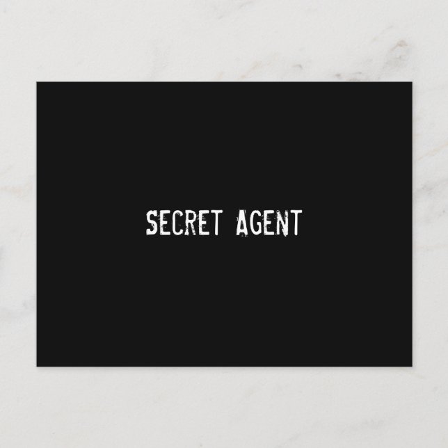 Secret Agent Postcard (Front)
