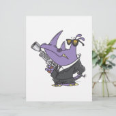 secret agent rhino spy cartoon (Standing Front)